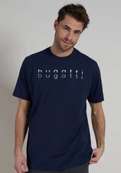 bugatti T-Shirt mit angenehmem Tragekomfort Dunkelblau