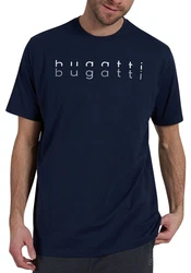 bugatti T-Shirt mit angenehmem Tragekomfort Dunkelblau
