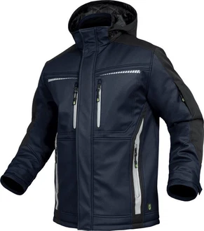 Leibwchter Winterjacke Flex-Line Herren Winter Softshelljacke Dunkelblau/Blau