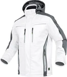 Leibwchter Winterjacke Flex-Line Herren Winter Softshelljacke Weiß/Grau/Creme