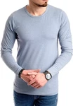 Jack & Jones Langarmshirt Basic Shirt mit Rundhalsausschnitt Grau/Blau/Hellblau