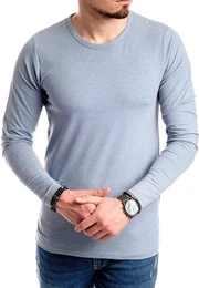 Langarmshirt Basic Shirt mit Rundhalsausschnitt