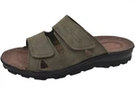 PADERO Herren Klettverschluss Pantolette Dunkelgrün/Khaki/Grün