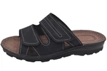 PADERO Herren Klettverschluss Pantolette Dunkelblau/Schwarz/Blau/Hellblau