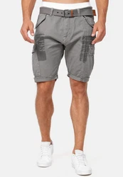 Indicode Cargoshorts Jaramillo Grau/Hellgrau/Dunkelgrau/Khaki