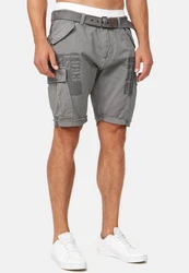 Indicode Cargoshorts Jaramillo Grau/Hellgrau/Dunkelgrau/Khaki