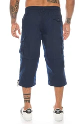 Kendindza Collection Cargobermudas Cargo Taschen Abnehmbare Beine Herren (Bermudas) Dunkelblau/Blau