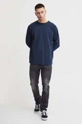 !Solid Langarmshirt SDEyado (21301029) 21301029-ME
