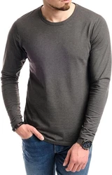Jack & Jones Langarmshirt Basic mit Rundhalsausschnitt (4er-Pack) Khaki/Dunkelgrün/Grau/Dunkelblau