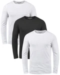 Jack & Jones Langarmshirt Basic Shirt mit Rundhalsauschnitt Grau/Dunkelblau/Weiß