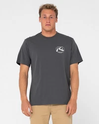 Rusty T-Shirt ADVOCATE SHORT SLEEVE TEE Dunkelgrau/Grau/Hellgrau