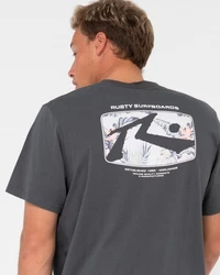 Rusty T-Shirt ADVOCATE SHORT SLEEVE TEE Dunkelgrau/Grau/Hellgrau