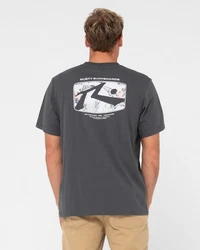 Rusty T-Shirt ADVOCATE SHORT SLEEVE TEE Dunkelgrau/Grau/Hellgrau