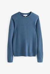 Next Rundhalspullover Türkis/Blau/Dunkelblau/Hellblau