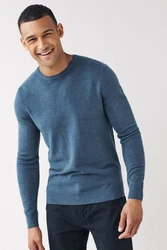 Next Rundhalspullover Türkis/Blau/Dunkelblau/Hellblau