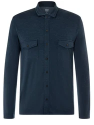 SUPER.NATURAL Langarmhemd ADVENTURE SHIRT Dunkelblau/Hellblau/Blau