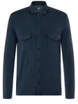 SUPER.NATURAL Langarmhemd ADVENTURE SHIRT Dunkelblau/Hellblau/Blau