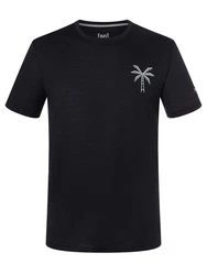 SUPER.NATURAL T-Shirt TROPICAL ADVENTURE TEE Schwarz/Dunkelblau/Beige