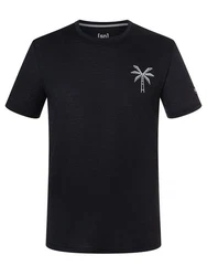 SUPER.NATURAL T-Shirt TROPICAL ADVENTURE TEE Schwarz/Dunkelblau/Beige