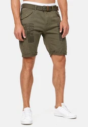 Indicode Cargoshorts Jaramillo Dunkelgrün/Khaki/Grün