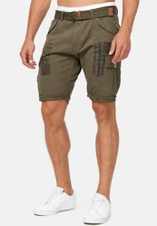 Indicode Cargoshorts Jaramillo Dunkelgrün/Khaki/Grün