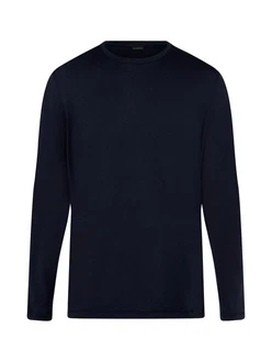 Hanro Pyjamaoberteil Night & Day Dunkelblau