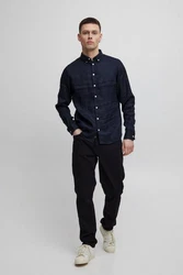 Casual Friday Langarmhemd CFAnton Shirt Dunkelblau/Hellblau