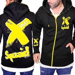 Collegejacke Herren Jacke Sweatjacke Sportjacke Joggingjacke mit lssiger Kapuze