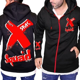 Collegejacke Herren Jacke Sweatjacke Sportjacke Joggingjacke mit lssiger Kapuze