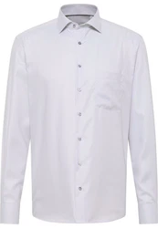 Eterna Langarmhemd MODERN FIT NON IRON Weiß/Creme/Grau