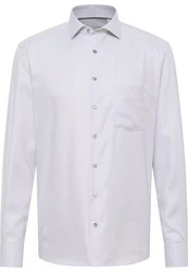 Eterna Langarmhemd MODERN FIT NON IRON Weiß/Creme/Grau