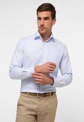 Eterna Langarmhemd MODERN FIT NON IRON Hellblau