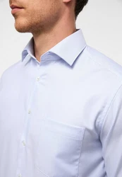 Eterna Langarmhemd MODERN FIT NON IRON Hellblau
