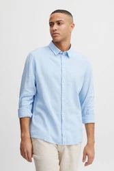 !Solid Langarmhemd SDEnea Hellblau/Blau