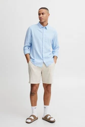!Solid Langarmhemd SDEnea Hellblau/Blau