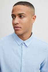 !Solid Langarmhemd SDEnea Hellblau/Blau