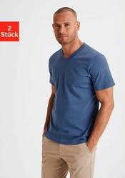 KangaROOS T-Shirt Regular Fit 2er-Pack Blau/Grau/Hellblau