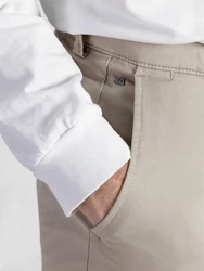TwoMates Chinos Chino mit elastischem Bund Khaki/Beige