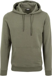 URBAN CLASSICS Sweatshirt Urban Classics Herren Basic Sweat Hoody Dunkelgrün/Khaki