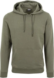 URBAN CLASSICS Sweatshirt Urban Classics Herren Basic Sweat Hoody Dunkelgrün/Khaki