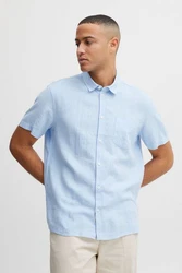 !Solid Leinenhemd SDAllan Hellblau/Blau