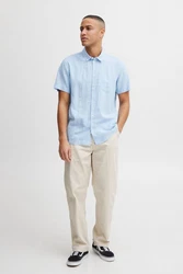 !Solid Leinenhemd SDAllan Hellblau/Blau