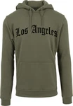 MisterTee Sweatshirt Herren Los Angeles Wording Hoody Dunkelgrün/Grün