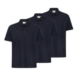 Poloshirt Herren (Spar-Set, 3er-Pack) strapazierfhiges Poloshirt mit Einlaufwert < 5%