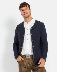 Hammerschmid Strickjacke Simon Hellblau/Dunkelblau