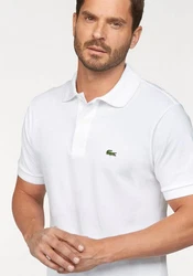 Lacoste Herren Poloshirt L1212 Grau/Weiß/Khaki/Creme