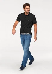 Lacoste Herren Poloshirt L1212 Schwarz/Dunkelrot