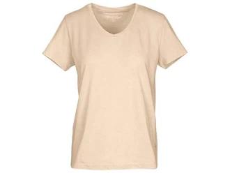 ORGANICATION T-Shirt Bio Damen Khaki/Beige/Braun/Weiß