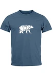 Neverless Print-Shirt Herren T-Shirt Polygon Design Print Br Bear Tiermotiv Outdoor Fashion Blau/Hellblau/Grau/Dunkelblau/Braun Neverless Print-Shirt Herren T-Shirt Polygon Design Print Br Bear Tiermotiv Outdoor Fashion Blau/Hellblau/Grau/Dunkelblau/Braun