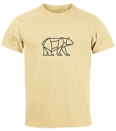 Print-Shirt Herren T-Shirt Polygon Design Print Br Bear Tiermotiv Outdoor mit Print